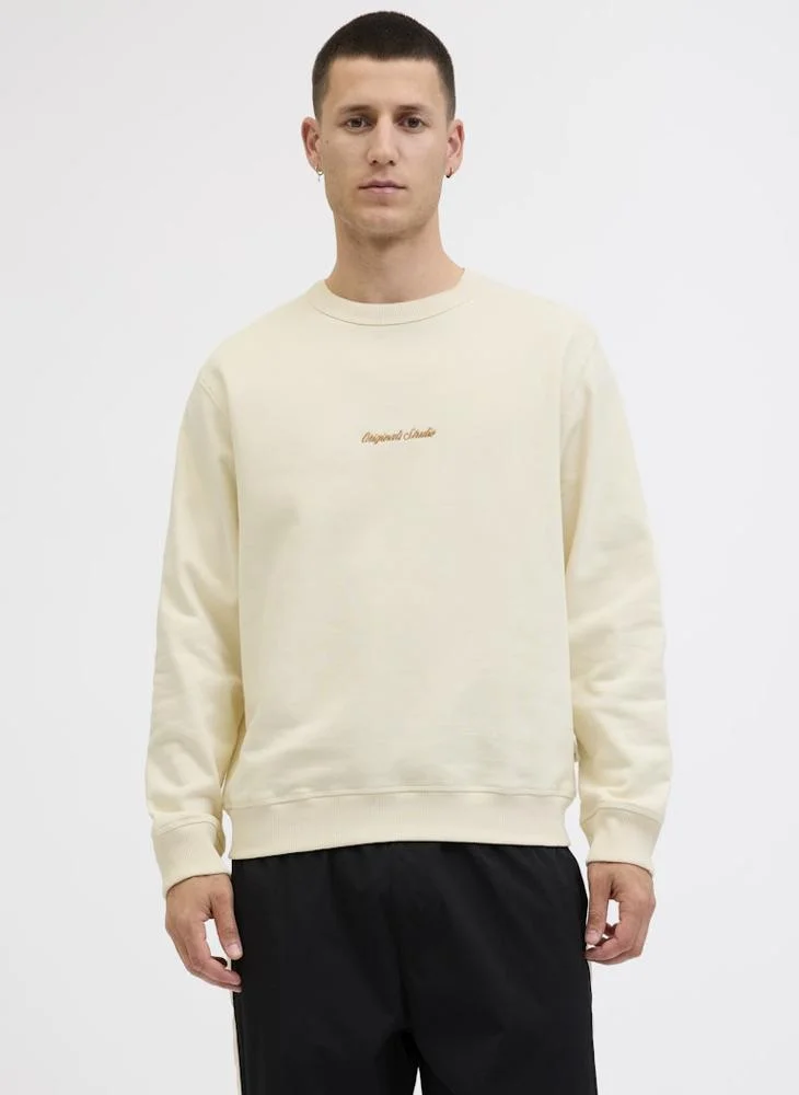 جاك اند جونز Logo Pullover Sweatshirt