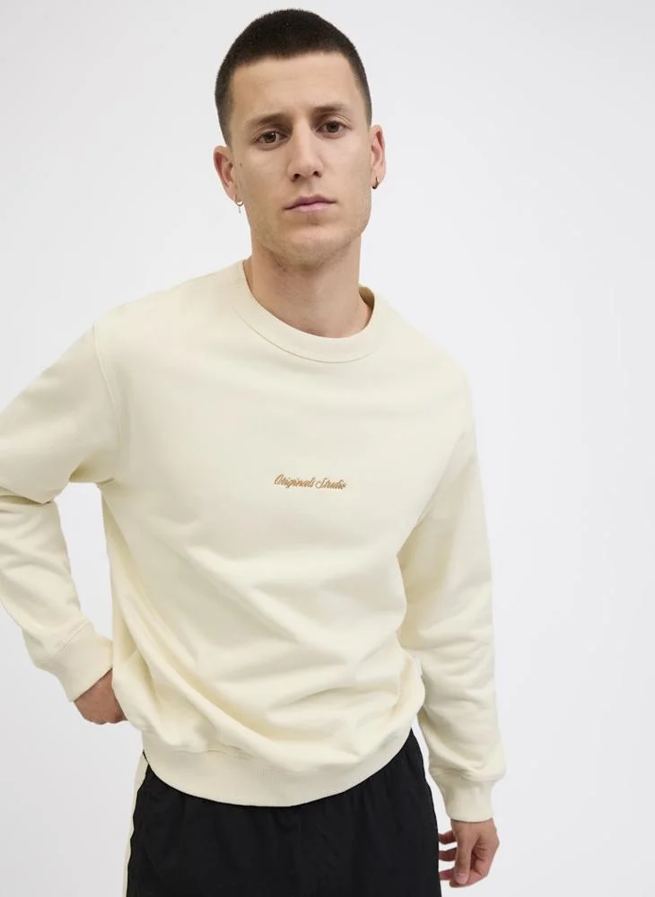 جاك اند جونز Logo Pullover Sweatshirt