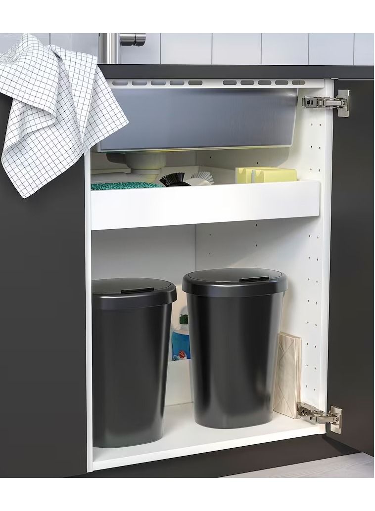 Waste bin with black lid 8 liter  - Image 3