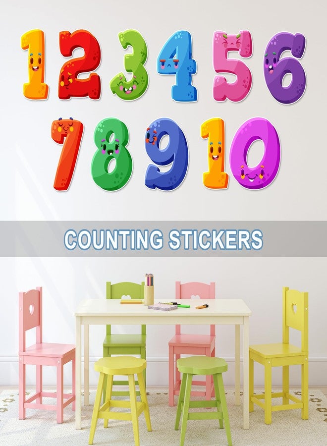 Thinking how ملصقات أرقام من 1 إلى 10 للأطفال | ملصقات جدارية من الفينيل لتعليم ما قبل المدرسة (10 × 7.5 سم لكل ملصق) | ديكور تعليمي ممتع وملون للأطفال الصغار، ورياض الأطفال، وغرف اللعب - Image 5
