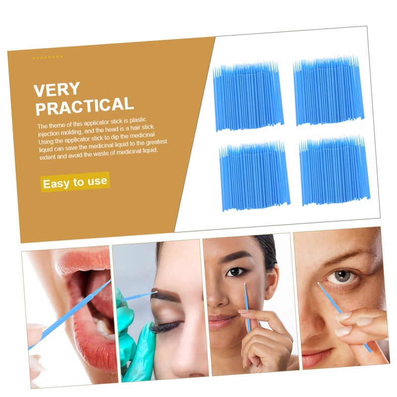 4packs Lip Wands Disposable Micro Applicator Brush Esthetician Supplies Micro Swabs Beauty Cotton Brush - Image 3