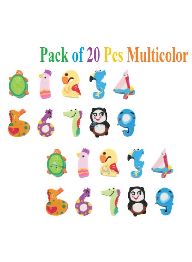 FunBlast ممحاة للأطفال، مجموعة ممحاة أنيقة لهدايا الإرجاع، مجموعة ثابتة للأطفال، ممحاة مطاطية للأطفال، ممحاة للأطفال للمدرسة (20 قطعة؛ متعدد الألوان) - Image 4