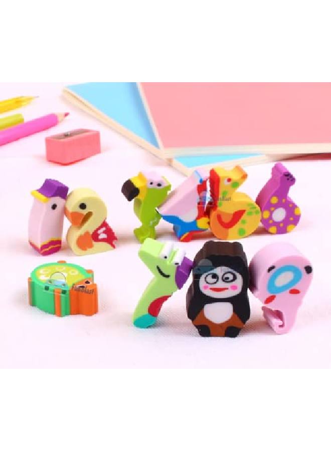 FunBlast ممحاة للأطفال، مجموعة ممحاة أنيقة لهدايا الإرجاع، مجموعة ثابتة للأطفال، ممحاة مطاطية للأطفال، ممحاة للأطفال للمدرسة (20 قطعة؛ متعدد الألوان) - Image 5