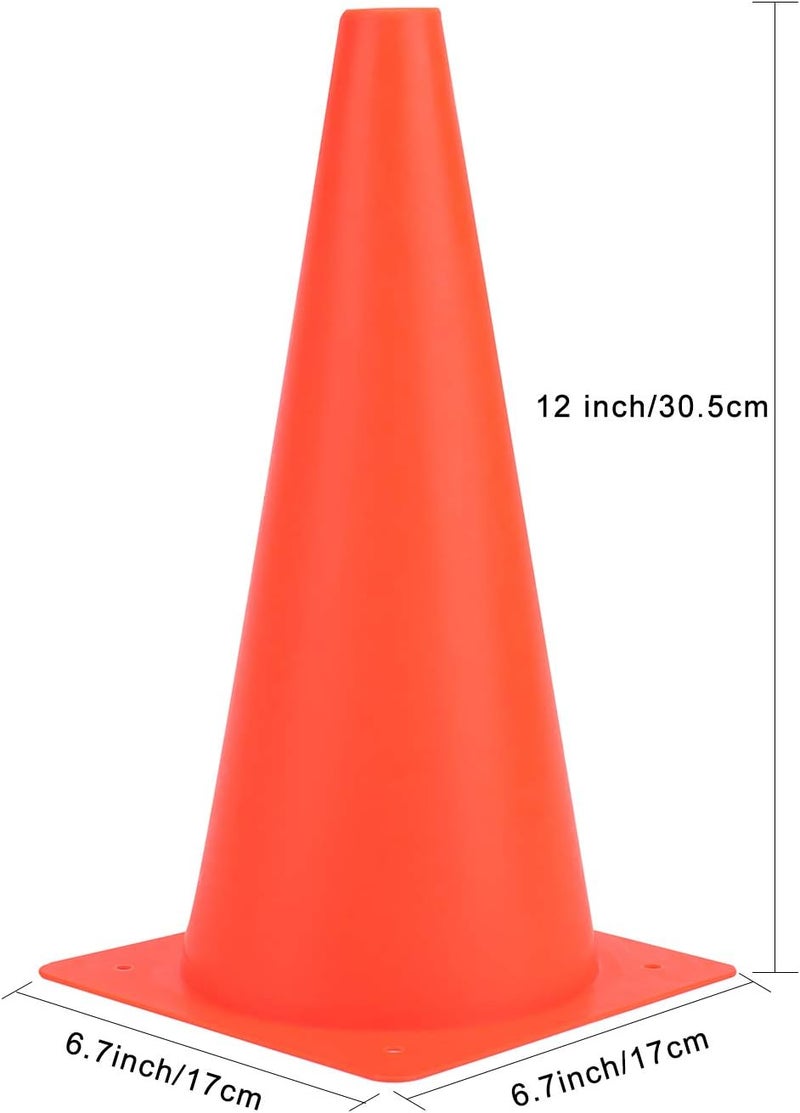 Fragraim 12 Inch Orange Traffic Training Cones, 12 Pack - Ideal for Sports Drills and Events - Image 4