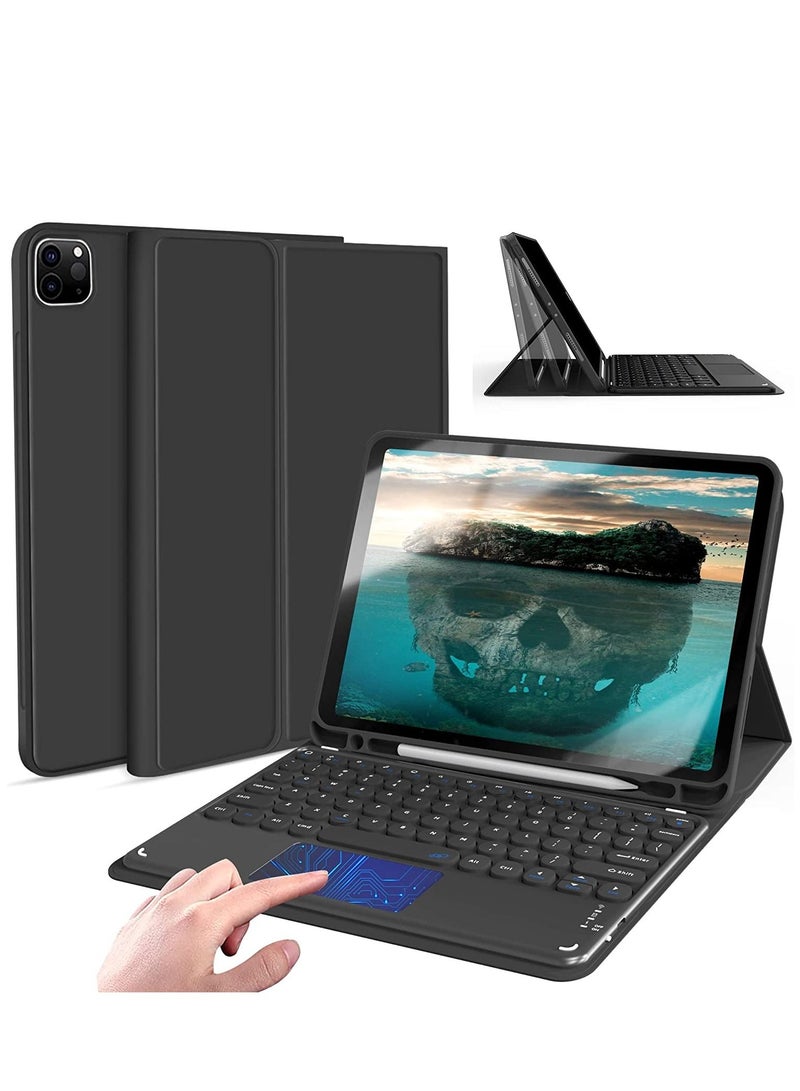 iPad Pro 11 Inch Keyboard Case with Touchpad Magnetic Detachable Bluetooth Keyboard Cover with Pencil Holder for iPad Pro 11 inchs 4th Gen 3rd & 2nd) 2022/2021 / 2020 Black - Image 1