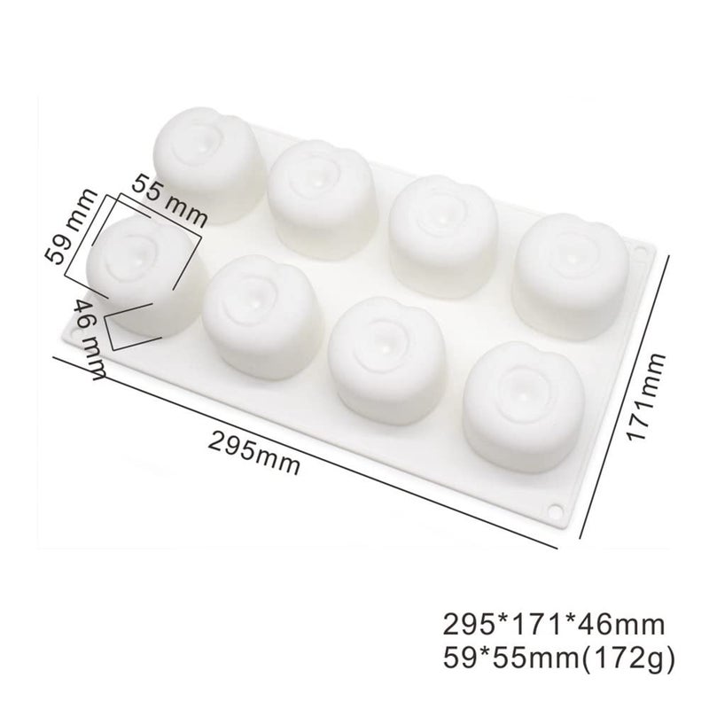 mostsom Silicone Mold Dessert Silicone Cake Mold For Baking Fondant Mould Fruit Shape Sugar Candy Jelly Bakeware Chocolates Mould (Cherry D_11.68x6.84x1.84 inch) - Image 2