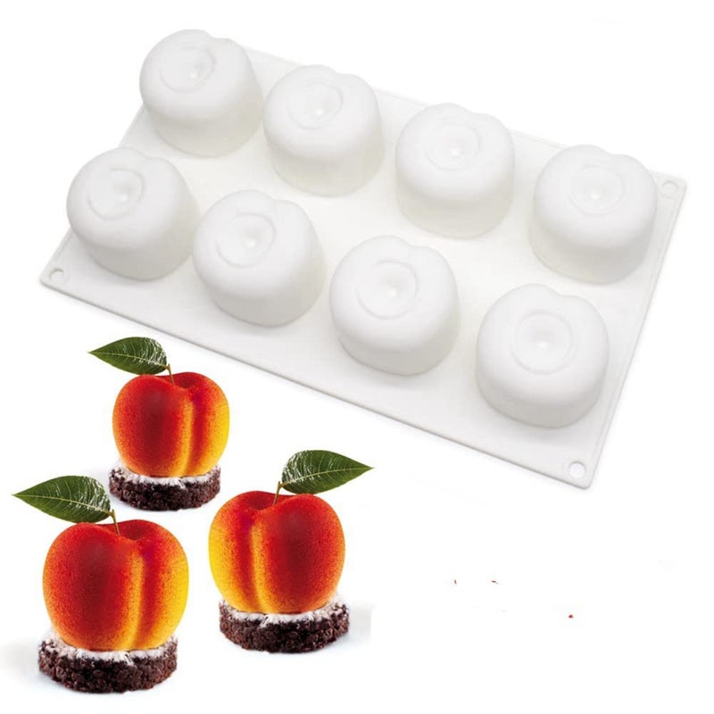 mostsom Silicone Mold Dessert Silicone Cake Mold For Baking Fondant Mould Fruit Shape Sugar Candy Jelly Bakeware Chocolates Mould (Cherry D_11.68x6.84x1.84 inch) - Image 1