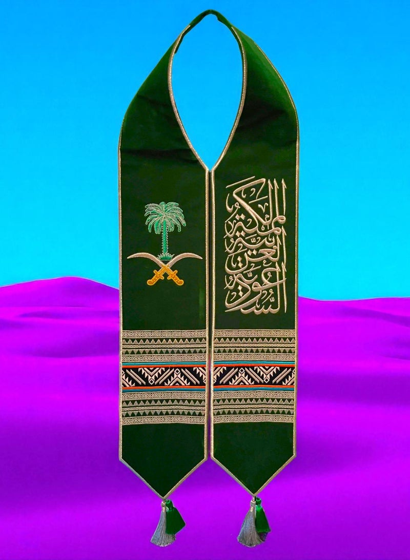Toy Box Traditional Pattern Saudi National Day Cotton Scarf - Image 2
