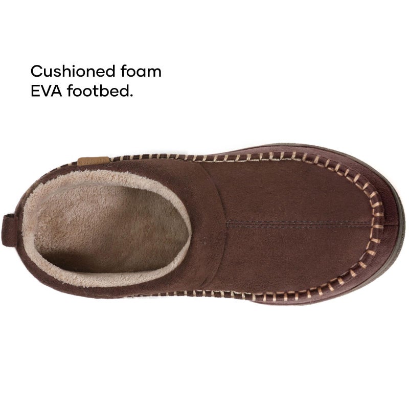 Zigzagger Men's Moccasin Slippers Memory Foam House Shoes, Ankle Toasty Indoor and Outdoor Warm Loafer Slippers(Pumpkin,Size 12) - Image 4