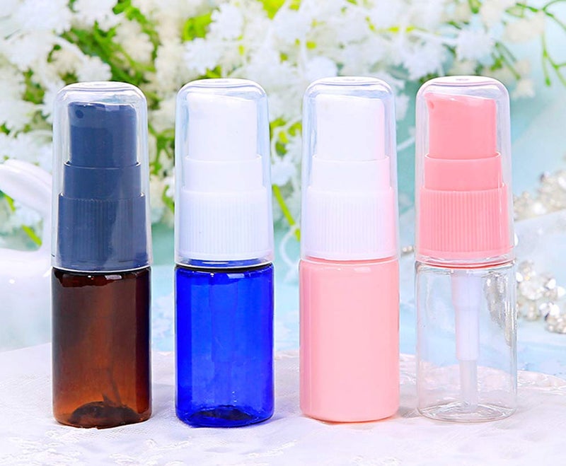 erioctry 10ML Portable Empty Refillable Bottle Cream Shampoo Lotion Treatment Pump Bottle with Cap Travel Bottles Toiletries Liquid Container for Cosmetic Make-up Pack of 6 (Brown) - Image 2