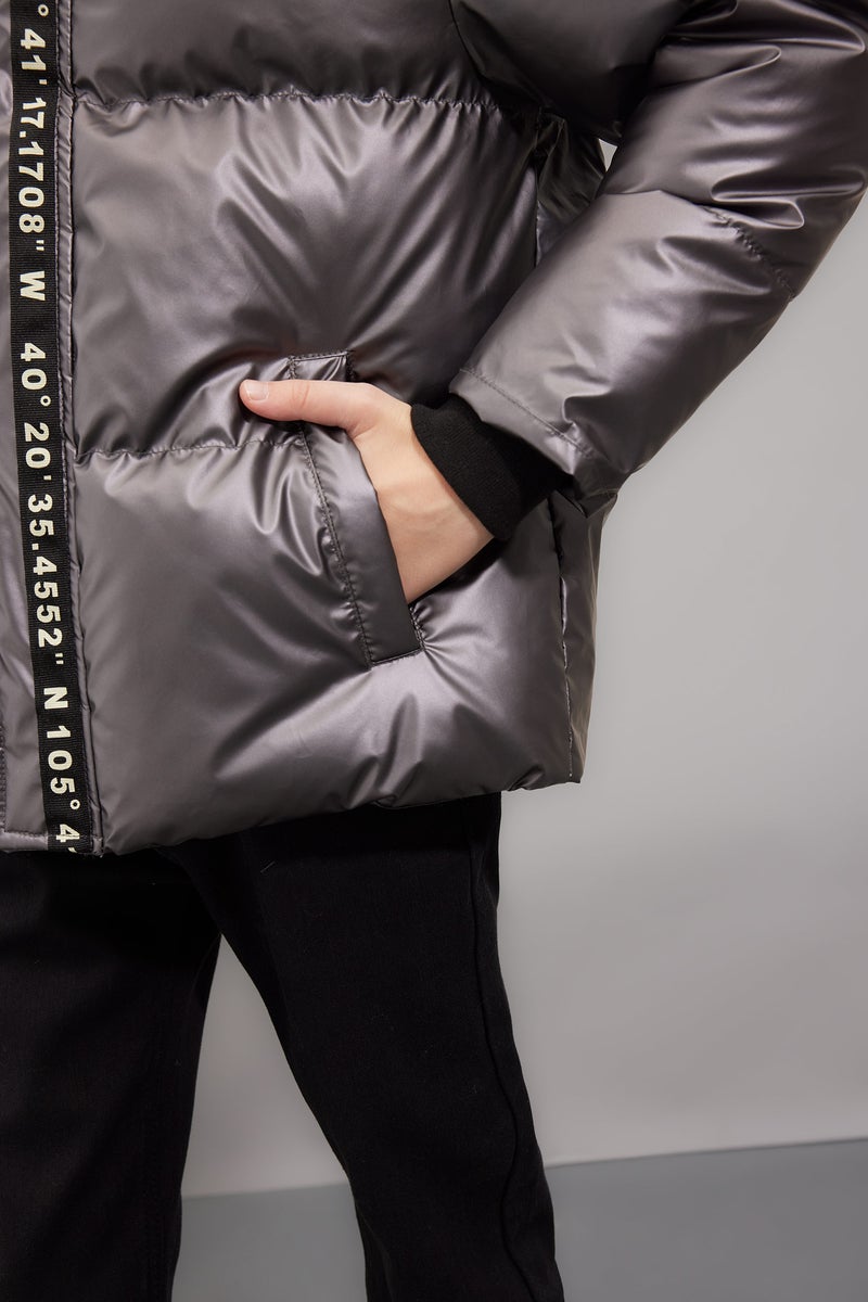 DeFacto Boy Hooded Waterproof Fleece Lined Puffer Jacket - Image 3