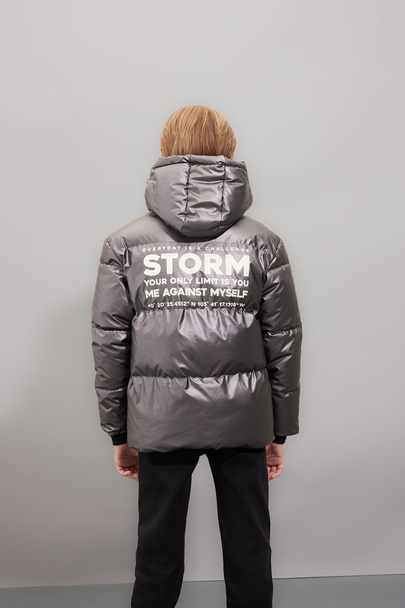 ديفاكتو جاكيت بامب اولادي وتر برووف بكابيشون ببطانة فروية - Image 4