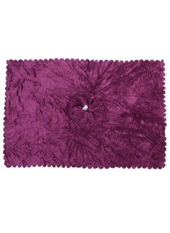 NIBEMINENT Solid Color Beauty Salon Bed Towel With Hole Opened Soft Lint-free Towel Blanket Violet  - Image 1