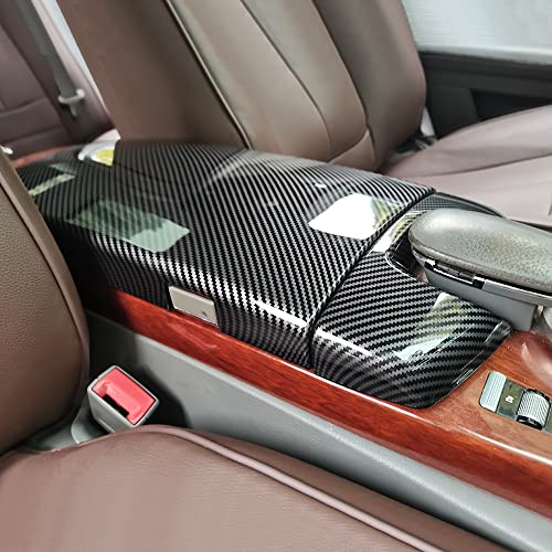 CHUANGHUI تشوانغ هوي لمرسيدس بنز S Class W221 W222 S400 S450 S500 S550 S560 S600 غطاء صندوق الذراع الداخلي من ألياف الكربون (W221 2008-2013) - Image 3