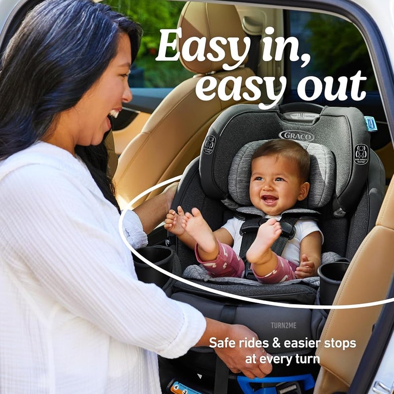 GRACO Turn2Me 3-in-1 Convertible Car Seat, Cambridge, with Headrest and Harness Adjustment, Easy Installation and Steel Reinforced Frame - Image 3