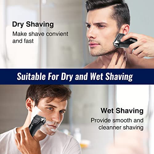 PRITECH Electric Razor for Men, Waterproof Foil Electric Shavers with Beard Trimmer, Cordless Rechargeable Razor for Shaving Face, LED Display Wet Dry Use - Image 3