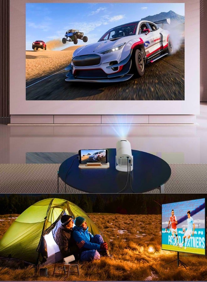 Chase Up HY300 Pro Ultra Portable Projector 4K WiFi 6 BT 5.2 Upgraded Portable Projector Full HD Supported for Phone/PC/TV/HDMI /PS5 /Laptop Auto Keystone Home Theater 180° Rotation [Built-in App] - Image 3