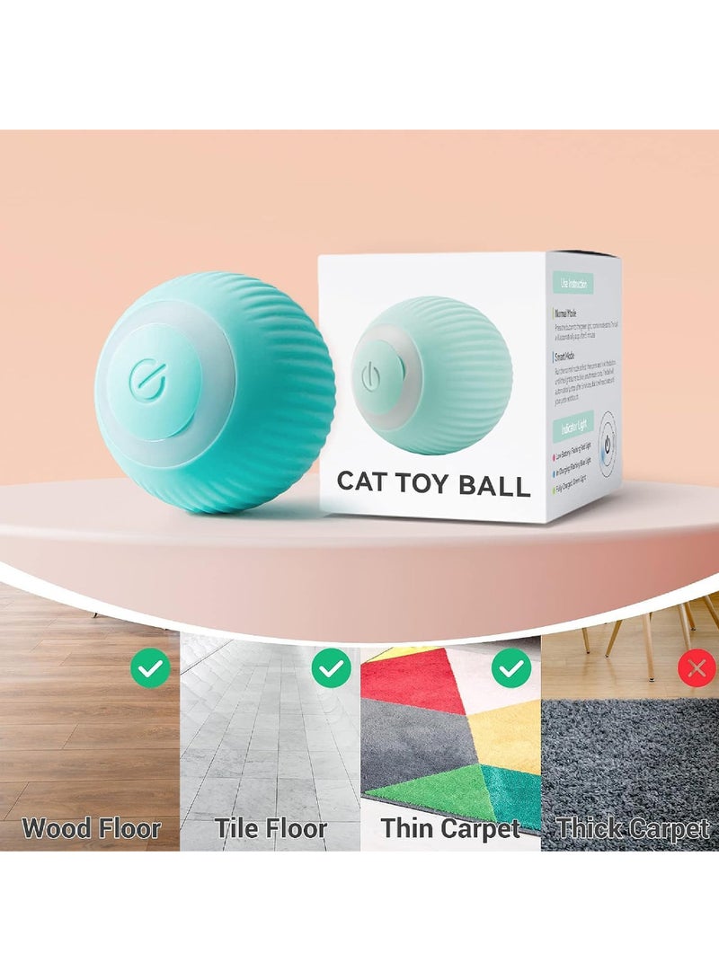 روك بو التفاعلية الذكية الكرة القط ، القط في الأماكن المغلقة هادئة لعبة القط الكبار 360 درجة التناوب التلقائي لعبة القط ، ذكي الكرة الناقل التسلسلي العام القابلة لإعادة الشحن التلقائي لعبة الحيوانات الأليفة ، القط متعة هدية - Image 5