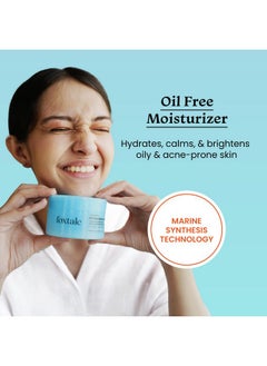 foxtale Oilfree Gel Moisturizer For Face Hyaluronic Acid Niacinamide Betaine Marine Algae Boosts Hydration Brightens Skin Soothes Acne Lightweight For Oily Acneprone Skin Men & Women100G  - Image 4