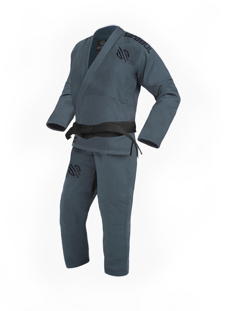 Sanabul  Essential BJJ Gi for Men | Brazilian Jiu Jitsu Gi BJJ | Lightweight, Preshrunk Cotton Fabric | IBJJF Approved Grey - Image 1