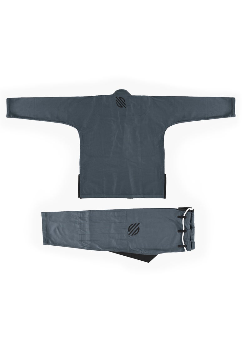 Sanabul  Essential BJJ Gi for Men | Brazilian Jiu Jitsu Gi BJJ | Lightweight, Preshrunk Cotton Fabric | IBJJF Approved Grey - Image 2