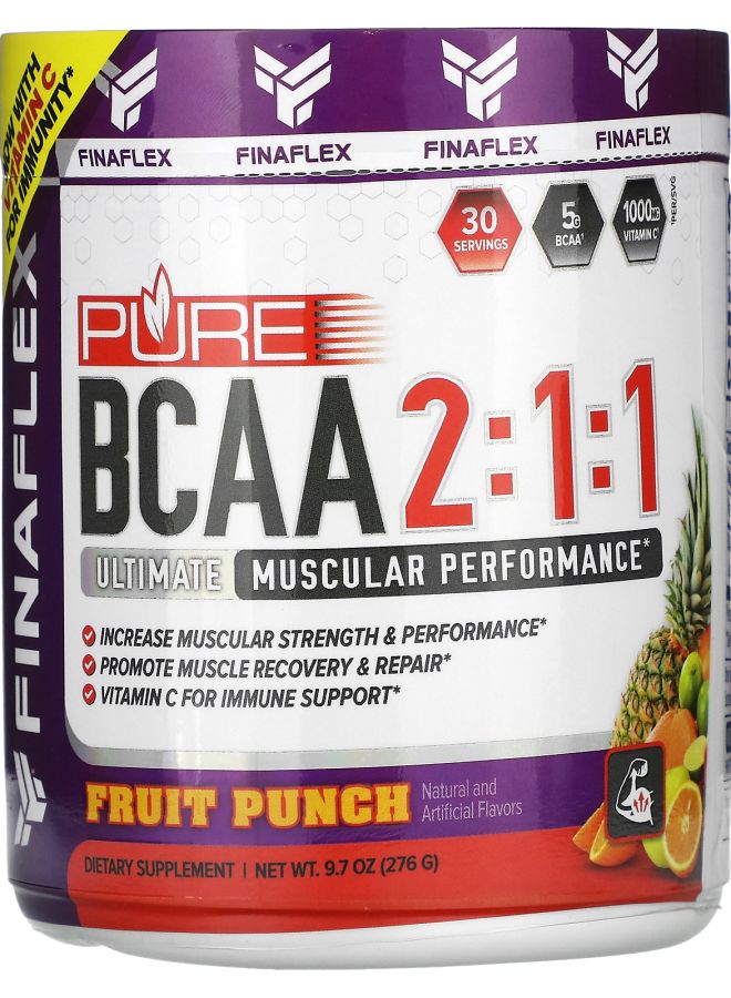Pure BCAA 2:1:1 Fruit Punch 9.7 oz (276 g)