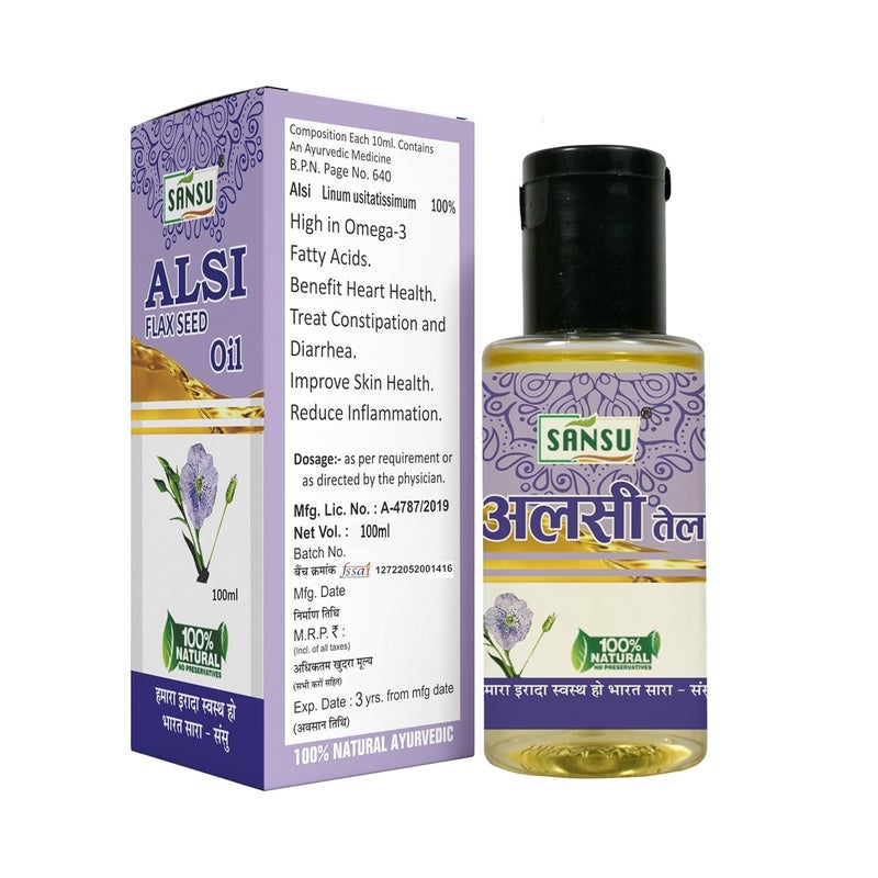 SANSU Sansu Alsi ka Tel 100ml With Bans Oll Bamboo Oil 50ml Pack of 2  - Image 4