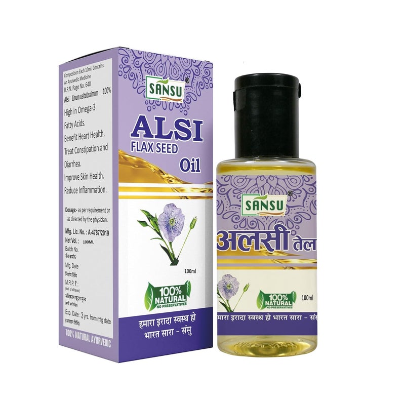SANSU Sansu Alsi ka Tel 100ml With Bans Oll Bamboo Oil 50ml Pack of 2  - Image 2