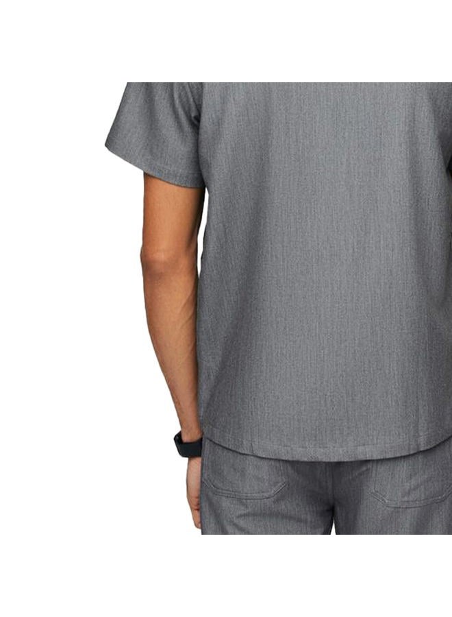 FIGS Medical Scrubs Men's Chisec Three Pocket Top (Graphite, S) - Image 3