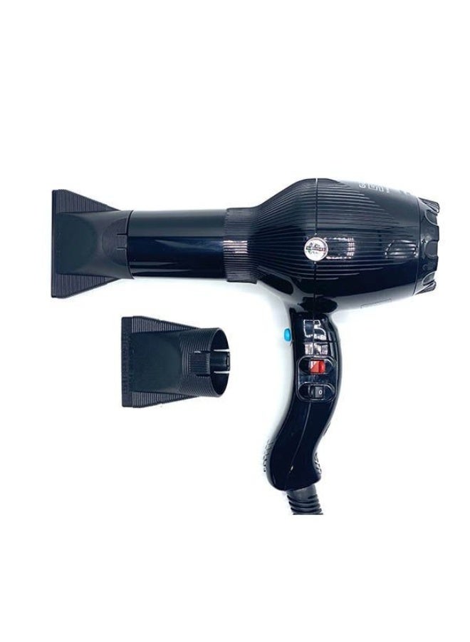 Gammapiu GAMMA PIU Turbo 5555 Professional Hair Dryer – Italian, Black - Image 1