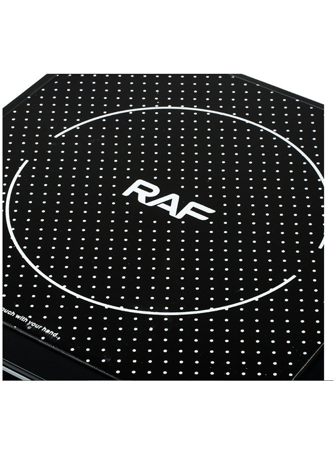 RAF Portable Induction Cooker,Electric Cooktop with Scratch-Resistant Ceramic Plate For Home Dorm Office,Pattern Cooking,Easy to Clean 2000W R.8015 Black - Image 3