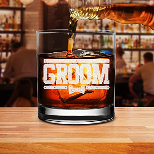 NeeNoNex Groom Bow Tie Whiskey Glass - Wedding Bachelor Party Gift for Groom - Image 5