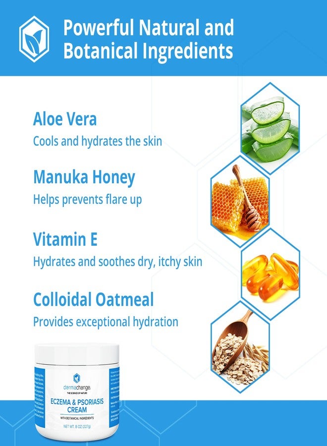 DermaChange Organic Anti Itch and Rash Cream for Dry Cracked Skin and Nourishing Cream - Hydrating Itchy Skin for Adults - for Eczema Prone Area (4oz) - Image 2