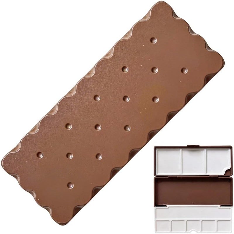 Sanfly Empty Watercolor Palette Paint Case Biscuit Styling Pigment Box Pigment Tray Student Travel Painting Portable Art Supplies - Image 1