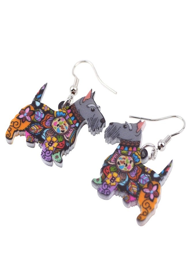 BONSNY Dog Collection Aberdeen Scottish Terrier Dog Statement Long Drop Dangle Women Earrings - Image 3