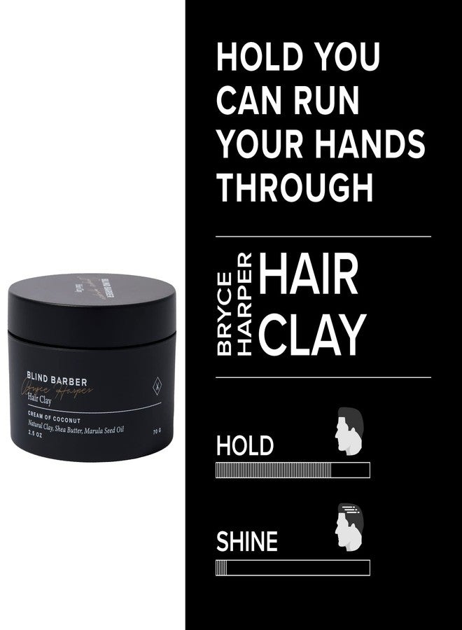 Blind Barber Bryce Harper Gift Set - Two Piece Men's Grooming Kit - Hair Clay + Beard Balm - Everyday Kaolin Clay Hair Pomade + Beard Care Kit for Men (2 Count) - Image 2