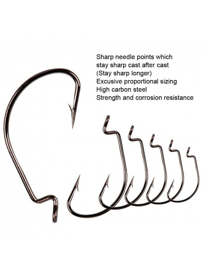 Sougayilang Sougayilang Fishing Hooks High Carbon Steel Worm Soft Bait Jig Fish Hooks with Plastic Box - Image 3