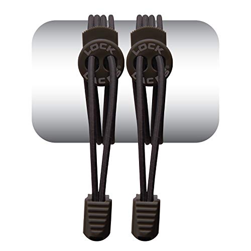 LOCK LACES - Elastic No Tie Shoelaces, One Size Fits All (Special Edition) (Black Solid) - Image 1