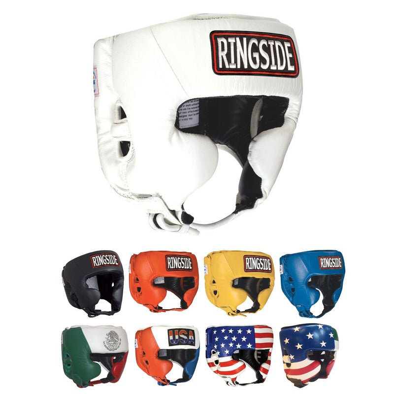 Ringside Competition Boxing Headgear USA BoxingApproved Leather Headgear with Cheek Protection Great for MMA Muay Thai Kickboxing and Training Ideal for Men and Women White Medium - Image 2