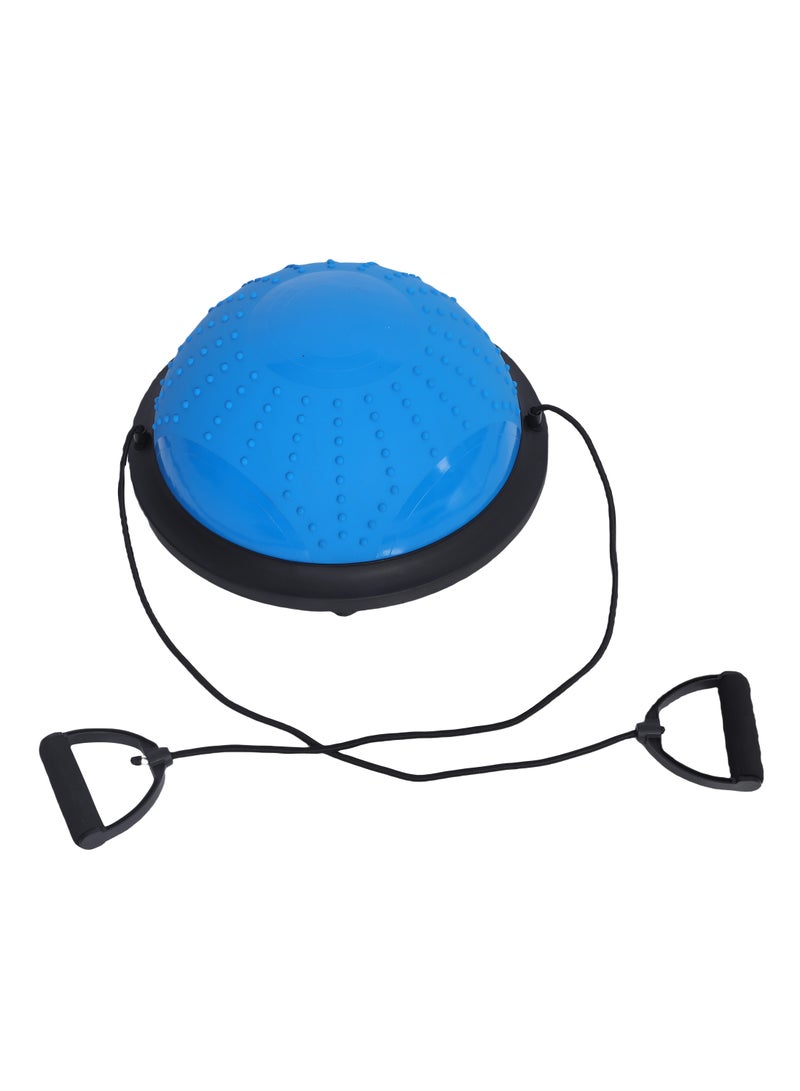 Nariele 58 cm Yoga Hemisphere Ball with Resistance Bands and Pump | Multicolor | Polyvinyl Chloride (PVC), Acrylonitrile Butadiene Styrene | Balance Stability Trainer Exercise | For Home Office Gym Fitness - Image 1