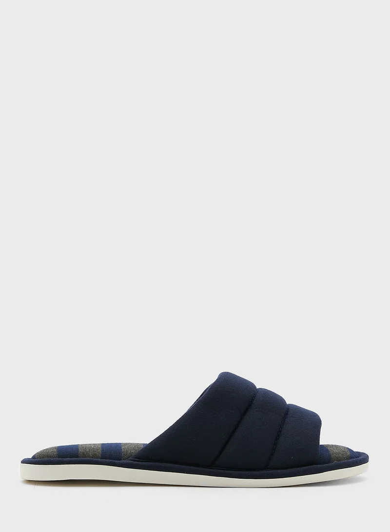 Seventy Five Striped Soft Bedroom Slippers