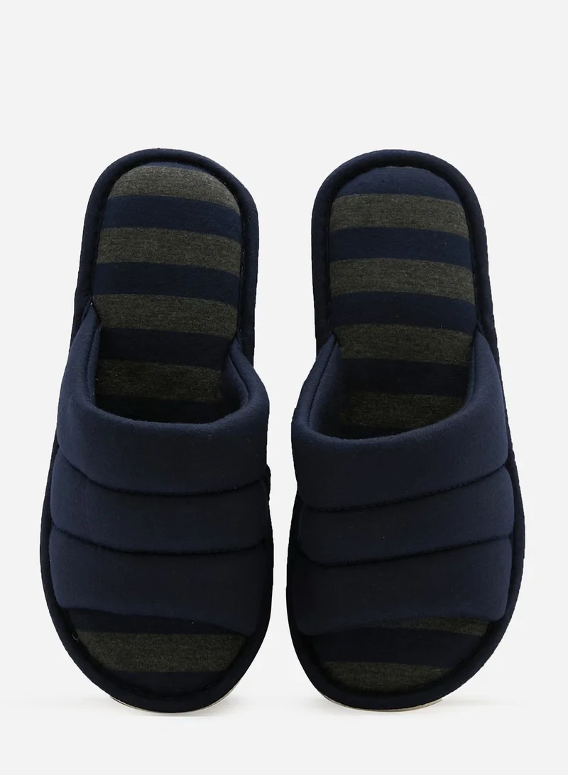 Seventy Five Striped Soft Bedroom Slippers