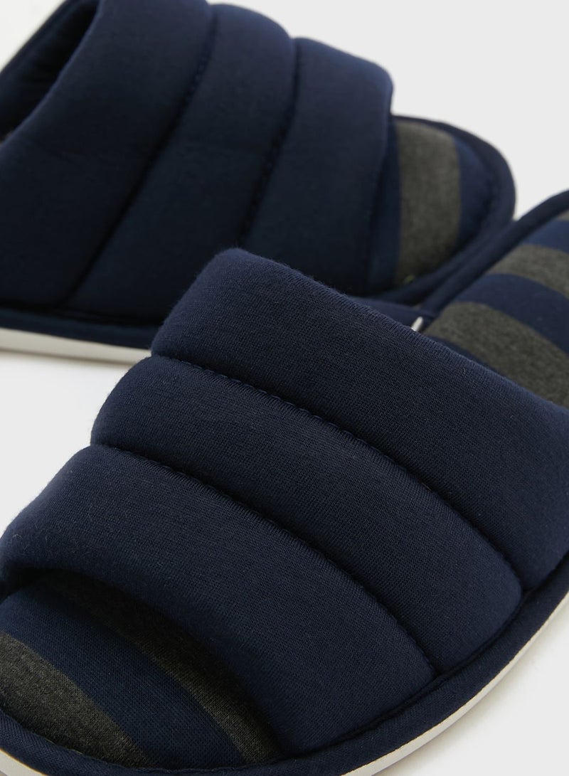 Seventy Five Striped Soft Bedroom Slippers - Image 5