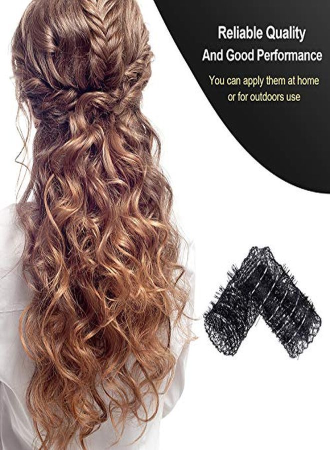 WILLBOND 20 Pieces Hair Styling Brush Roller Hair Curler Roller Hair Mesh Roller And 20 Pieces Plastic Roller Picks For Women Girls Hair Styling (2.5 X 1.4 Inch,Black) - Image 4