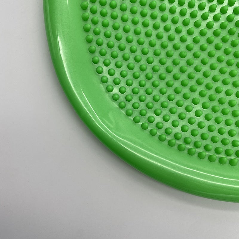 Generic Yoga Massage Balance Mat Inflatable Thickened Yoga Trainer pvc Balance Plate Cushion Balance Pad Ball Grass Green 