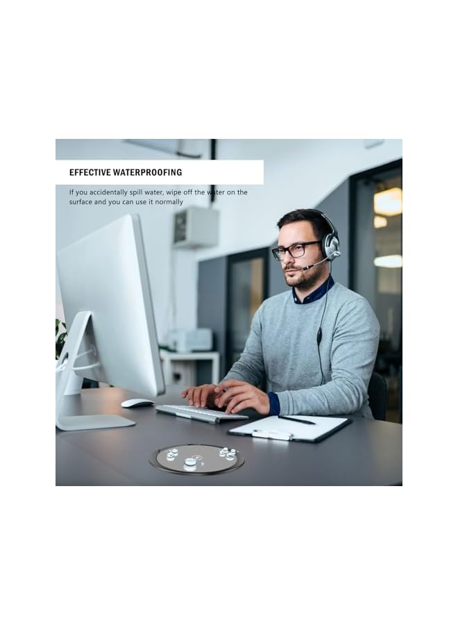 The Bros Pop Up Outlet 15W Wireless Charger, With 4 Outlets power 15A USB A/C 20W Super charging, 3.86 inch Desk Hole Pop Up Power Outlet for Kitchen Countertop,Office Conference Table (Black - Universal) - Image 5