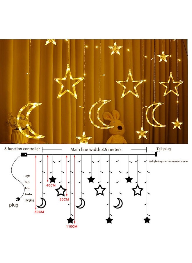 Generic Led Star and Moon Decorative Lights, Camping Booth Curtain Lights, Outdoor Atmosphere Light Decoration  - Image 2