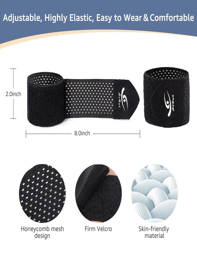 HiRui Wrist Compression Wraps, Wrist Brace Wrist Support for Sports, Mouse Hand, Mother's Hand, Carpal Tunnel Arthritis, Tendonitis - Premium Elastic & Breathable Mesh Fabric (Black, Small) - Image 5