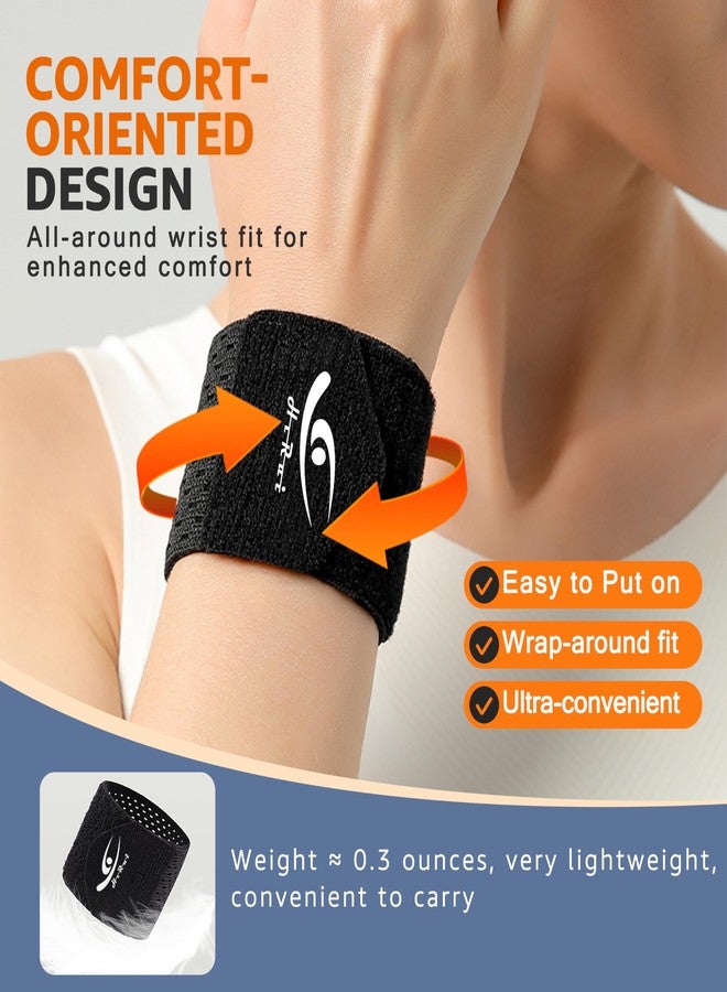 HiRui Wrist Compression Wraps, Wrist Brace Wrist Support for Sports, Mouse Hand, Mother's Hand, Carpal Tunnel Arthritis, Tendonitis - Premium Elastic & Breathable Mesh Fabric (Black, Small) - Image 4
