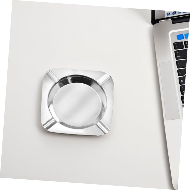 Stainless Steel Smoking Ashtray 12 Pack Non Tipping Easy Clean Modern Decor Indoor Outdoor - Image 5